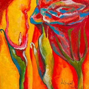 All You Need is Love — Watercolor, 6"x6", by Abigail Sabeeney