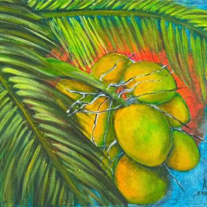 Coconuts — Acrylic, 12"x9", by Abigail Sabeeney