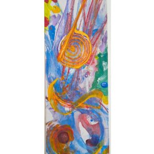 Upwards Always No Mud No Lotus, acrylic painting by Kavir Mootoo