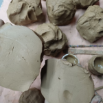 Trinidad Natural Kaolin Clay — raw clay balls and slab pieces ready to work